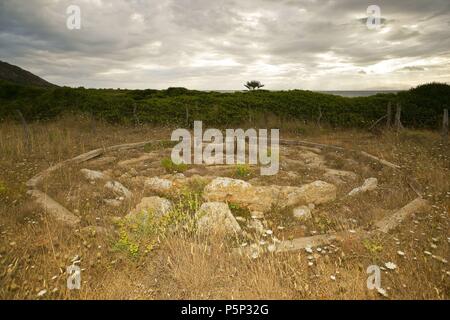 Dolmen de S'Aigua Dolça, 1750 antes de Jesucristo.Artà.Mallorca.Islas Baleares. España. Foto Stock