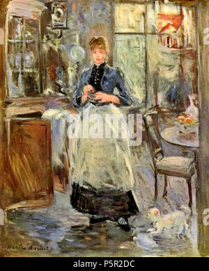 Français : Dans la Salle à manger inglese: nella sala da pranzo Deutsch: Im Sala da Pranzo circa 1875. N/A 194 Berthe Morisot 003 Foto Stock