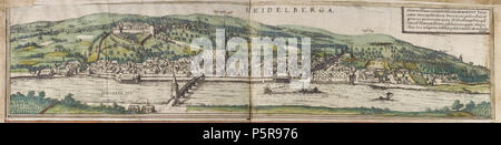 N/A. Heidelberg . 1572. Georg Braun; Frans Hogenberg 230 Braun UBHD Heidelberg Foto Stock