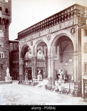 N/A. Il fotografo italiano N/A 239 Brogi, Giacomo (1822-1881) - n. 3057 - Firenze - Loggia de' Lanzi, incominciata nel 1376 bis Foto Stock