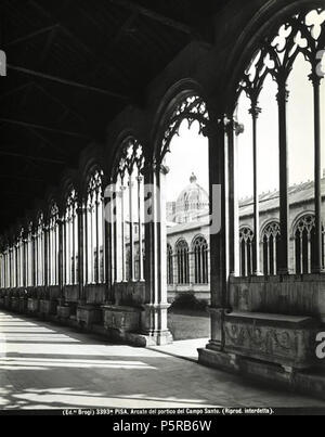 N/A. Italiano: Giacomo Brogi (1822-1881), 'Pisa - arcate del portico del Camposanto'. Numero di catalogo: 3393a. Inglese: Giacomo Brogi (1822-1881), 'Pisa - Gli archi dei portici del Campo Santo". Catalogo # 3393a. . Giacomo Brogi (1822-1881) Descrizione fotografo italiano Data di nascita e morte 6 aprile 1822 29 Novembre 1881 Luogo di nascita e morte Firenze Firenze periodo di lavoro 1860-1881 circa la posizione di lavoro Italia, Medio Oriente competente controllo : Q2346257 VIAF:156145857883923021479 ISNI:0000 0000 6662 3244 ULAN:500017452 LCCN:no2007070355 GND:124858678 WorldCat 239 Brogi, Gia Foto Stock