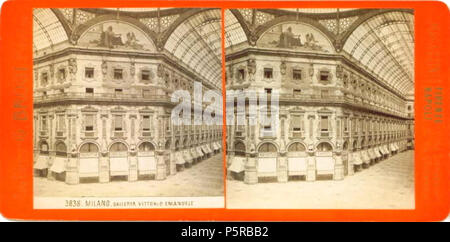 N/A. Italiano: Giacomo Brogi (1822-1881) - 'Milano. Galleria Vittorio Emanuele". Stereofotografia. Numero di catalogo: 3838. Inglese: Giacomo Brogi (1822-1881) - 'Milan. Galleria Vittorio Emanuele". Scheda stereo. Catalogo # 3838. . Giacomo Brogi (1822-1881) Descrizione fotografo italiano Data di nascita e morte 6 aprile 1822 29 Novembre 1881 Luogo di nascita e morte Firenze Firenze periodo di lavoro 1860-1881 circa la posizione di lavoro Italia, Medio Oriente competente controllo : Q2346257 VIAF:156145857883923021479 ISNI:0000 0000 6662 3244 ULAN:500017452 LCCN:no2007070355 GND:124858678 WorldCat 240 Foto Stock