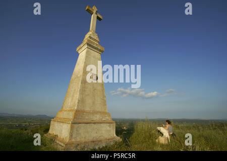 Puig de Santa Eugènia. Es Pla.Mallorca.Baleares.España. Foto Stock