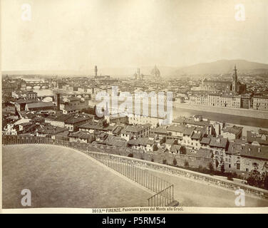 N/A. Il fotografo italiano N/A 239 Brogi, Giacomo (1822-1881) - n. 3013 bis - Firenze - Panorama preso dal Monte alle Croci Foto Stock