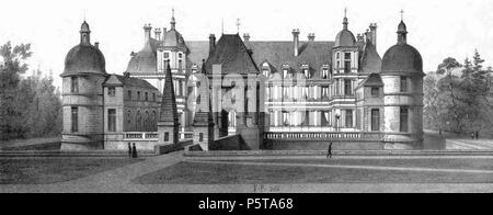 N/A. Deutsch: Zeichnung des Schlosses Tanlay, Südost-Ansicht des Logis' . dal 1845. Victor Petit 335 Chateau de Tanlay 03 Petit Foto Stock