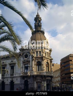 EDIFICIO DEL BANCO DE ESPAÑA. Posizione: esterno, CARTAGENA, Spagna. Foto Stock