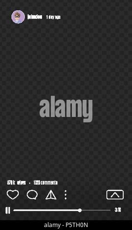 Live streaming tv app ui mock up. Moderna applicazione mobile interface design Illustrazione Vettoriale