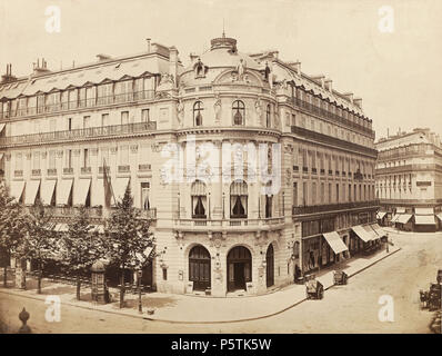 328 Charles Marville, Théâtre du Vaudeville, 1869 Foto Stock