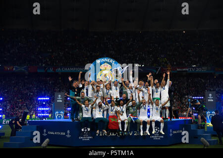 Finale di UEFA Champions League tra il Real Madrid e il Liverpool, all'Olimpiyskiy National Sports Complex a Kiev in Ucraina. Dotato di: atmosfera dove: Kiev, Ucraina quando: 26 maggio 2018 Credit: Anthony Stanley/WENN.com Foto Stock