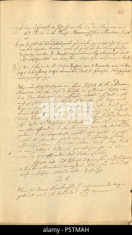 N/A. Deutsch: Die Akte spiegelt den Prozess bis zur Einrichtung des Armenhauses a Charlottenburg . tra 1798 e 1820. Magistrat der Stadt Charlottenburg 330 Charlottenburg-Magistrat-Acta Armenhaus-1798-1820-040-1 Foto Stock