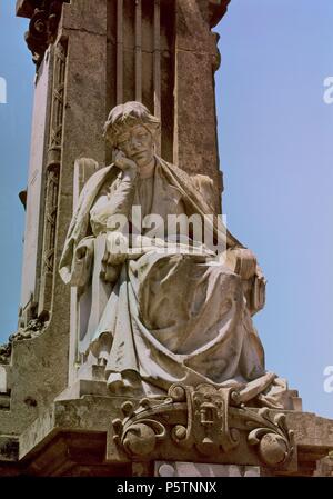 MONUMENTO A ROSALIA DE CASTRO EN EL PASEO HERRADURA. Posizione: EXTERIOR DE SANTIAGO DE COMPOSTELA CORUÑA, Spagna. Foto Stock