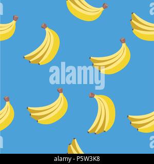 Seamless pattern del vettore delle banane gialle Illustrazione Vettoriale