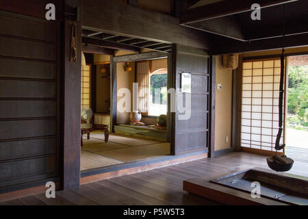Un vecchio Japanese tea house. Foto Stock