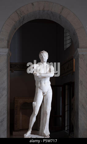 Vaticano' Apoxyomenos dallo scultore Lisippo, nel Museo Pio-Clementino Foto Stock