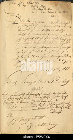 N/A. Deutsch: Die Akte spiegelt den Prozess bis zur Einrichtung des Armenhauses a Charlottenburg . tra 1798 e 1820. Magistrat der Stadt Charlottenburg 331 Charlottenburg-Magistrat-Acta Armenhaus-1798-1820-076-1 Foto Stock