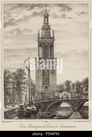 N/A. Nederlands: Beschrijving Jan Rodenpoorts Toren te Amsterdam Singel incontrato Jan Rodenpoortstoren en de Torensluis naar het zuiden gezien. Documenttype prent Vervaardiger Vinkeles, Abramo Desguerrois en Co Collectie Collectie Atlas Dreesmann" Datering 1817 t/m 1825 ca. Geografische naam Singel Inventarissen http://archief.amsterdam/archief/10094 Afbeeldingsbestand 010094004905 . 1817 t/m 1825 ca.. Desguerrois en Co 439 Desguerrois en Co, Afb 010094004905 Foto Stock