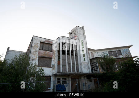 Hotel Kosmos, un hotel abbandonato nei pressi di Dranouter, in Belgio Foto Stock