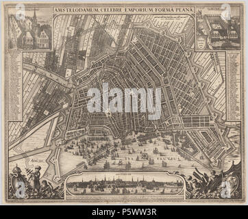 N/A. Nederlands: Beschrijving Amstelodamum celebre emporium forma plana Vierde editie van de kaart van Amsterdam op schaal 1:7.250 porta een onbekende kartograaf, porta uitgegeven Claes Jansz. Visscher. Oriëntatie: zuidwest boven. Documenttype kaart Vervaardiger Visscher, Claes Jansz (1587-1652) Collectie Collectie Atlas Kok Datering 1641 t/m 1648 Inventarissen http://archief.amsterdam/archief/10095/22 Afbeeldingsbestand KOKA00059000001 + - 70%%%%%%%% foglietto . 1641 t/m 1648. Visscher, Claes Jansz (1587-1652) 351 Claes Jansz Visscher, AFB KOKA00059000001 Foto Stock
