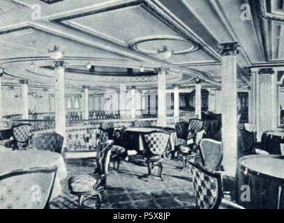 N/A. Inglese: salone da pranzo del RMS Lusitania (livello superiore) . 1906. Anonimo 455 salone da pranzo del RMS Lusitania (livello superiore) Foto Stock