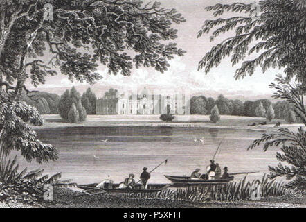 N/A. Inglese: Combermere Abbey e dalla pettinatrice semplice. Incisione da viste le sedi di nobili e colleghi, in Inghilterra, Galles, Scozia e Irlanda. Volume 5 (1829) . 1829. John Preston Neale (1780-1847) 371 Combermere Abbey 1829 Foto Stock