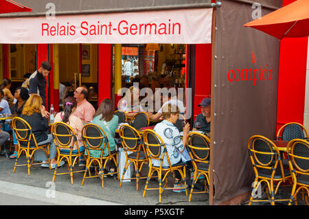 Le Comptoir, bistro di St Germain des Pres, sulla riva sinistra di Parigi, Francia Foto Stock
