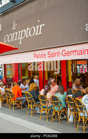 Le Comptoir, bistro di St Germain des Pres, sulla riva sinistra di Parigi, Francia Foto Stock