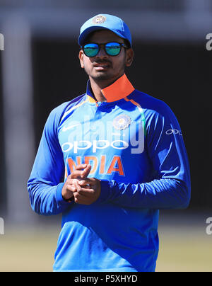 India un capitano Shreyas Iyer Foto Stock