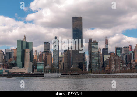 New York sky line foto scattata al tramonto Foto Stock