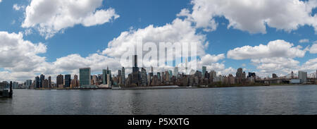 New York sky line foto scattata al tramonto Foto Stock