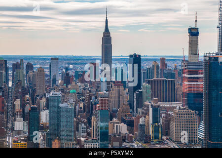 New York sky line foto scattata al tramonto Foto Stock