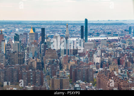 New York sky line foto scattata al tramonto Foto Stock