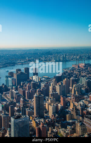 New York sky line foto scattata al tramonto Foto Stock