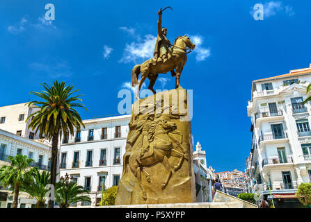 Monumento a Emiro Abdelkader El Djezairi ad Algeri, Algeria Foto Stock