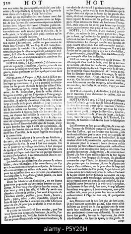 N/A. Français : Encyclopédie ou Dictionnaire raisonné des sciences des Arts et des métiers, volume 8. Dal 1751 fino al 1772. Denis Diderot et Jean le Rond d'Alembert. 511 ENC 8-0320 Foto Stock