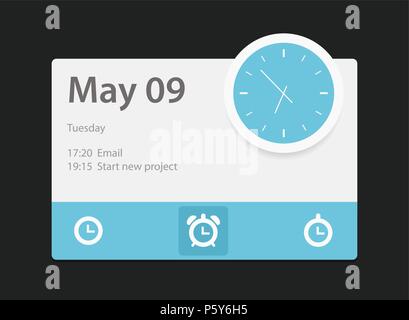 Tempo di vettore di widget Illustrazione Vettoriale