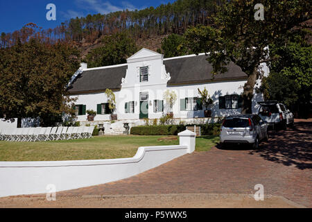 Ponte traballanti Wine Estate in Franschhoek nel Cape Winelands del Sud Africa. Foto Stock