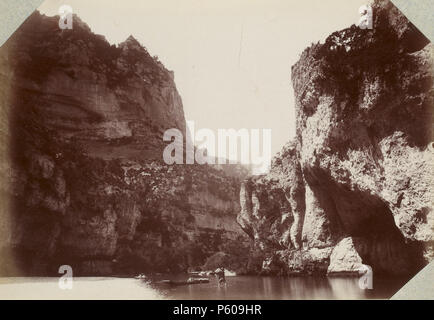 537 Escursione dans la région des Causses (1892).f20.Gorges du Tarn, Détroits Foto Stock