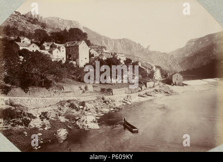 537 Escursione dans la région des Causses (1892).f37.Gorges du Tarn, Les Vignes Foto Stock