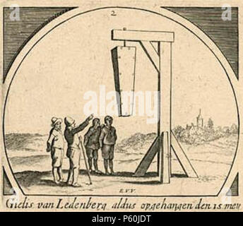 N/A. Nederlands: Gielis van Ledenberg aldus opgehangen den 15 Mey. 1619. Esaias van de Velde (1587-1630) nomi alternativi Esaias van den Velde, Esaias van der Velde, Osias van der Velde, Josias van der Velde, Esaijas vanden Velde, Esaÿas vanden Velde Descrizione pittore olandese, disegnatore e incisore Data di nascita e morte 17 maggio 1587 (battezzato) 18 novembre 1630 (sepolta) Luogo di nascita e morte ad Amsterdam l'Aia opera posizione Amsterdam (....-1609), Haarlem (1609-1617), l'Aia (1618-1630) Autorità di controllo : Q467361 VIAF:37752819 ISNI:0000 0000 6636 5687 ULAN:500016084 LCCN:n8421 Foto Stock