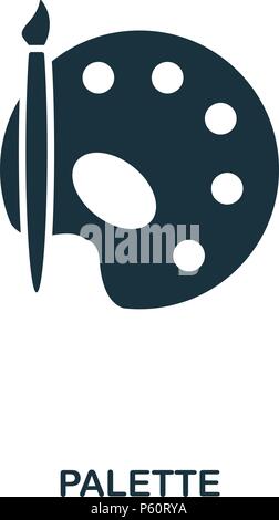 Icona della tavolozza. Linea di icona di stile design. UI. Illustrazione dell'icona della tavolozza. Pittogramma isolato su bianco. Pronto per l'uso nella progettazione web, applicazioni software, stampa. Illustrazione Vettoriale