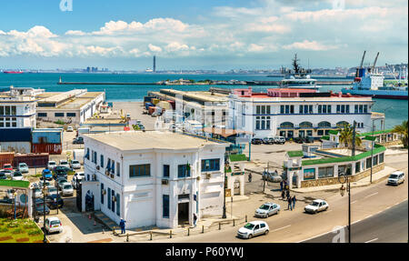 Porto di Algeri, la capitale dell'Algeria Foto Stock