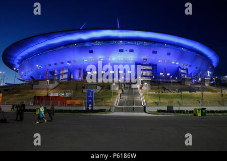 San Pietroburgo, Russia. 26 GIU, 2018. Una vista generale di San Pietroburgo Stadium dopo il 2018 Coppa del Mondo FIFA Gruppo D match tra Nigeria e Argentina a San Pietroburgo Stadium il 26 giugno 2018 a San Pietroburgo, Russia. (Foto di Daniel Chesterton/phcimages.com) Credit: Immagini di PHC/Alamy Live News Foto Stock