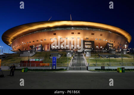 San Pietroburgo, Russia. 26 GIU, 2018. Una vista generale di San Pietroburgo Stadium dopo il 2018 Coppa del Mondo FIFA Gruppo D match tra Nigeria e Argentina a San Pietroburgo Stadium il 26 giugno 2018 a San Pietroburgo, Russia. (Foto di Daniel Chesterton/phcimages.com) Credit: Immagini di PHC/Alamy Live News Foto Stock