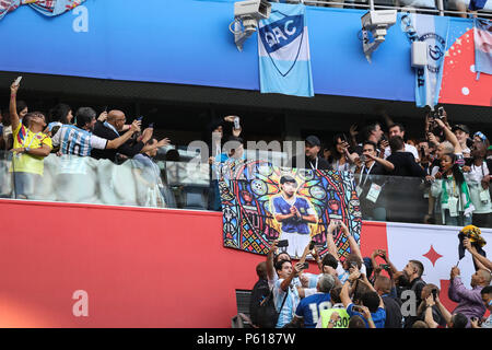San Pietroburgo, Russia. 26 GIU, 2018. Diego Maradona prima del 2018 Coppa del Mondo FIFA Gruppo D match tra Nigeria e Argentina a San Pietroburgo Stadium il 26 giugno 2018 a San Pietroburgo, Russia. (Foto di Daniel Chesterton/phcimages.com) Credit: Immagini di PHC/Alamy Live News Foto Stock