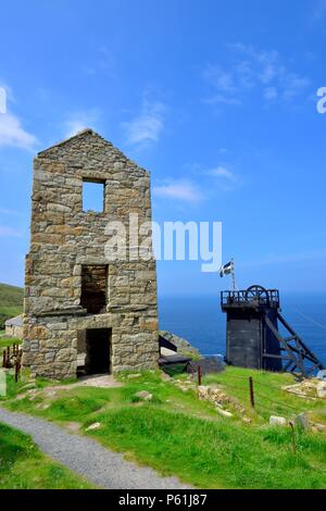 Il motore case di levante Miniera di stagno, Pendeen, Trewellard,Cornwall,l'Inghilterra,UK Foto Stock