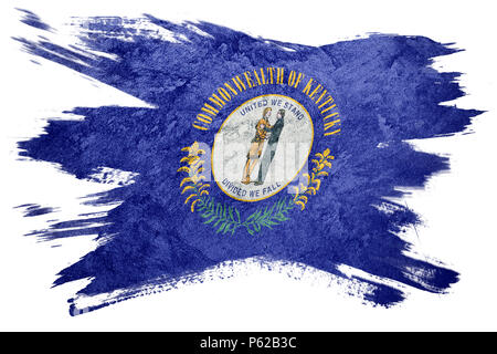 Grunge Kentucky state flag. Kentucky bandiera Pennello. Foto Stock