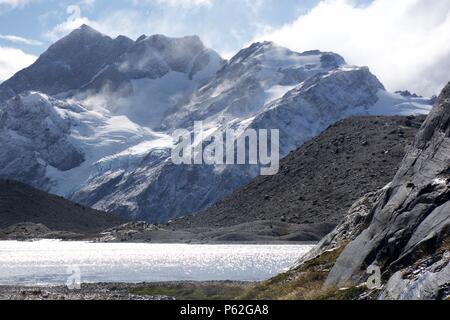 Paesaggi della Carretera Austral in Patagonia cilena. Glaciar el tigre, Villa Ohiggins Foto Stock