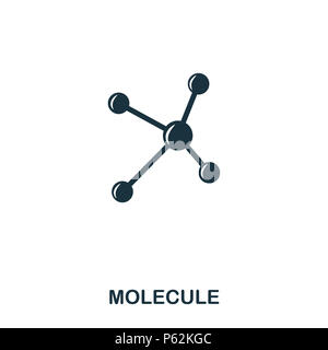 Icona della molecola. Linea di icona di stile design. UI. Illustrazione della molecola e la relativa icona. Pittogramma isolato su bianco. Pronto per l'uso nella progettazione web, applicazioni software, stampa. Foto Stock
