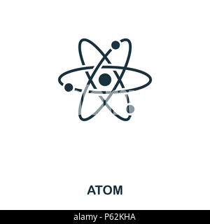 Icona di Atom. Linea di icona di stile design. UI. Illustrazione dell'icona atom. Pittogramma isolato su bianco. Pronto per l'uso nella progettazione web, applicazioni software, stampa. Foto Stock