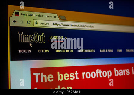 Sito Web - Time Out London Foto Stock